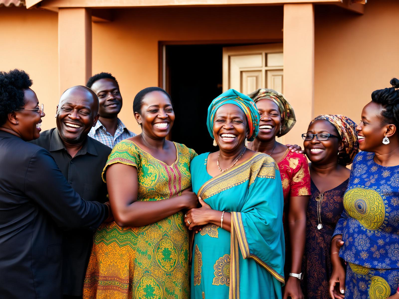 African community members laughing together